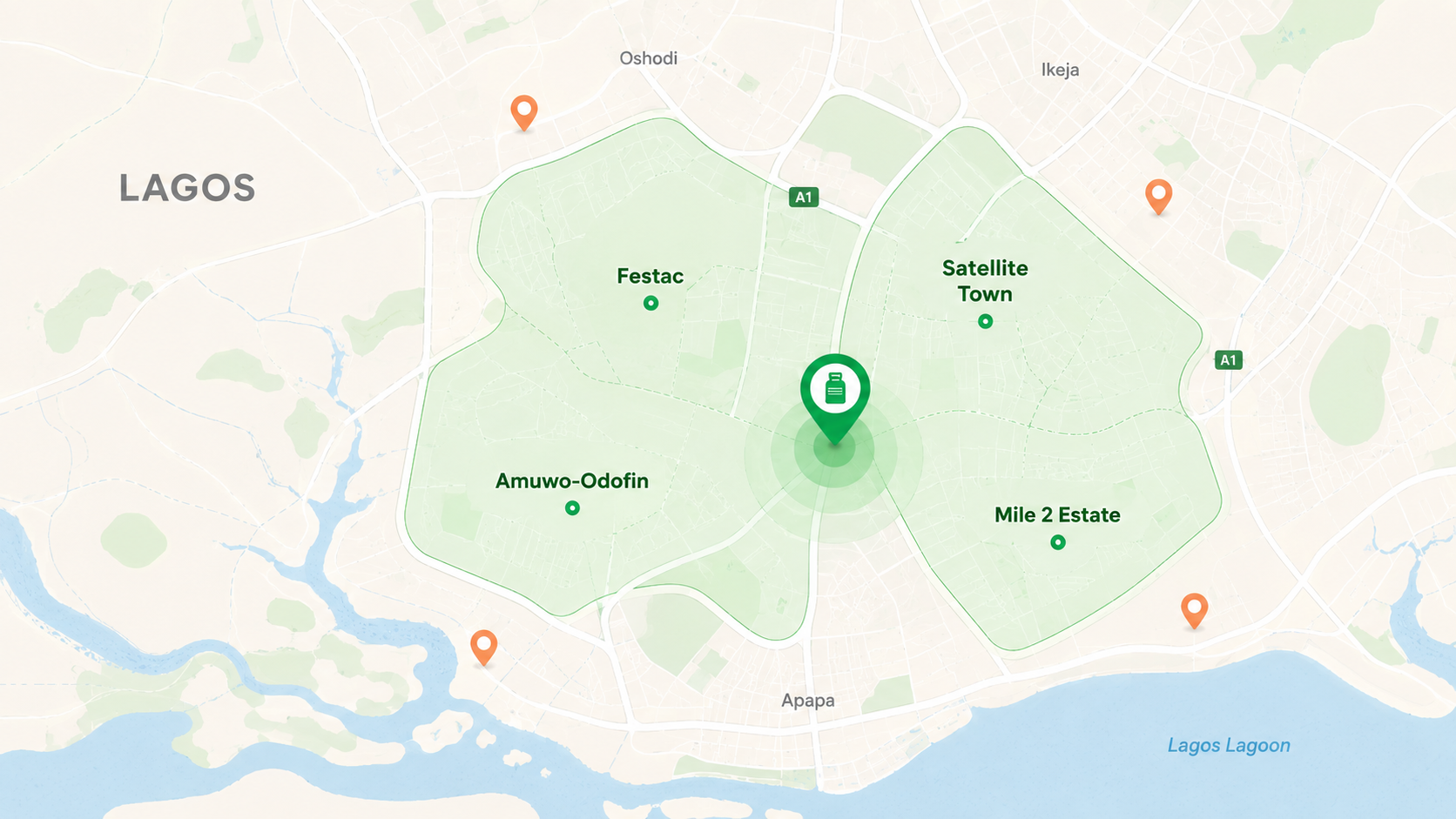 MekuriGas delivery coverage map