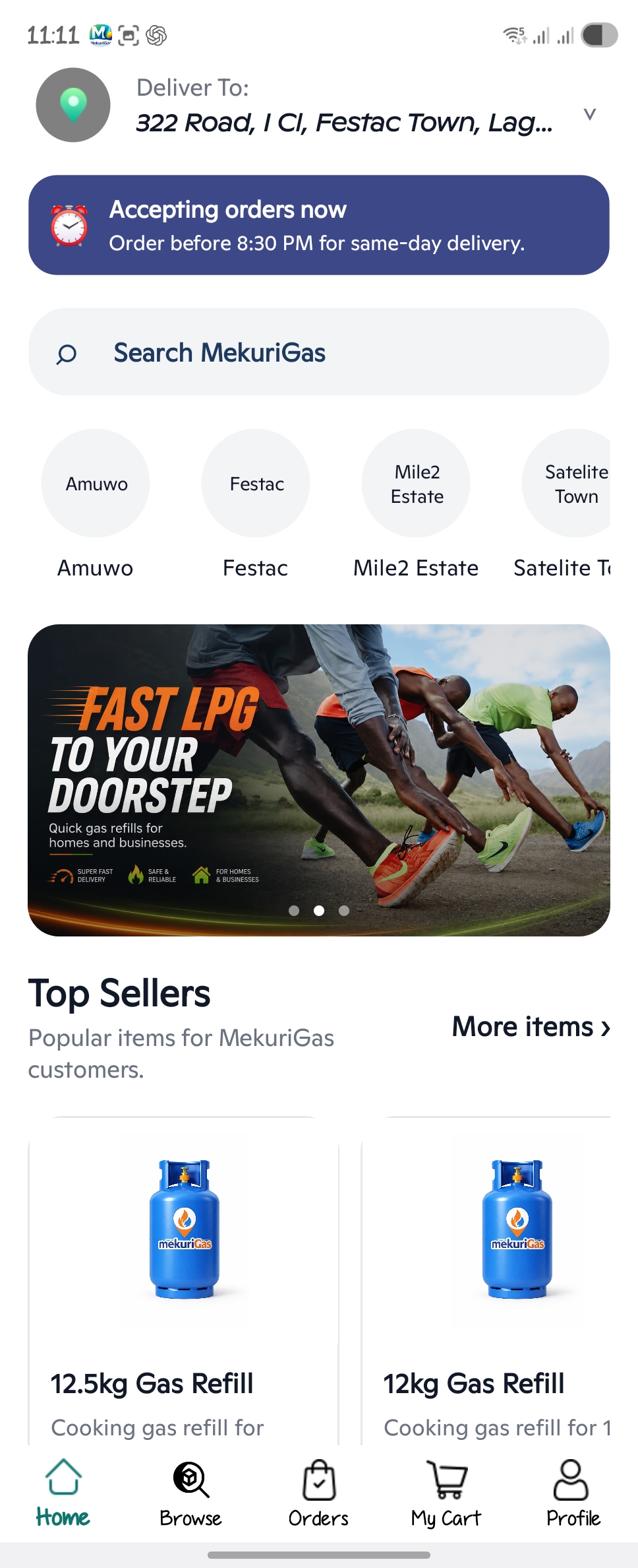 MekuriGas mobile app screenshot 1